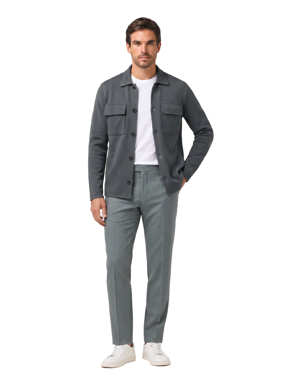 Overshirt van katoen | Blauw