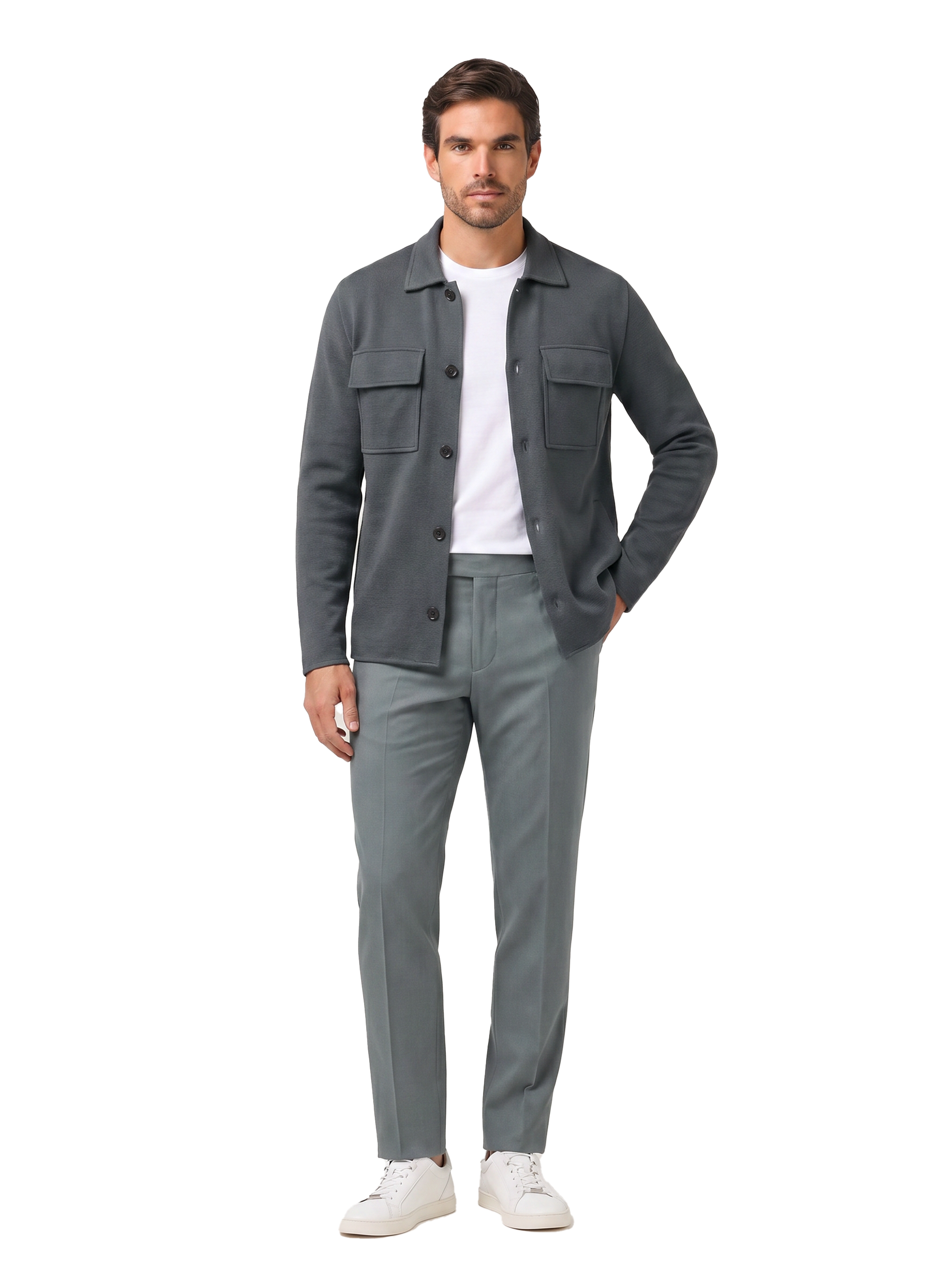 Overshirt van katoen | Blauw