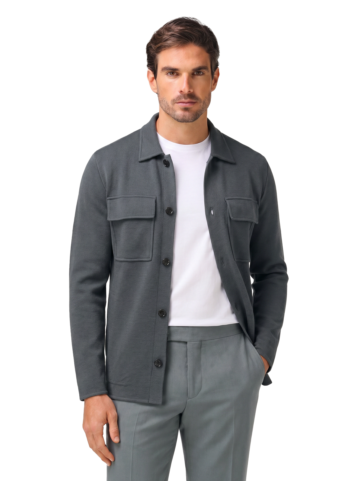 Overshirt van katoen | MODEL | FULL_WIDH | | Blauw