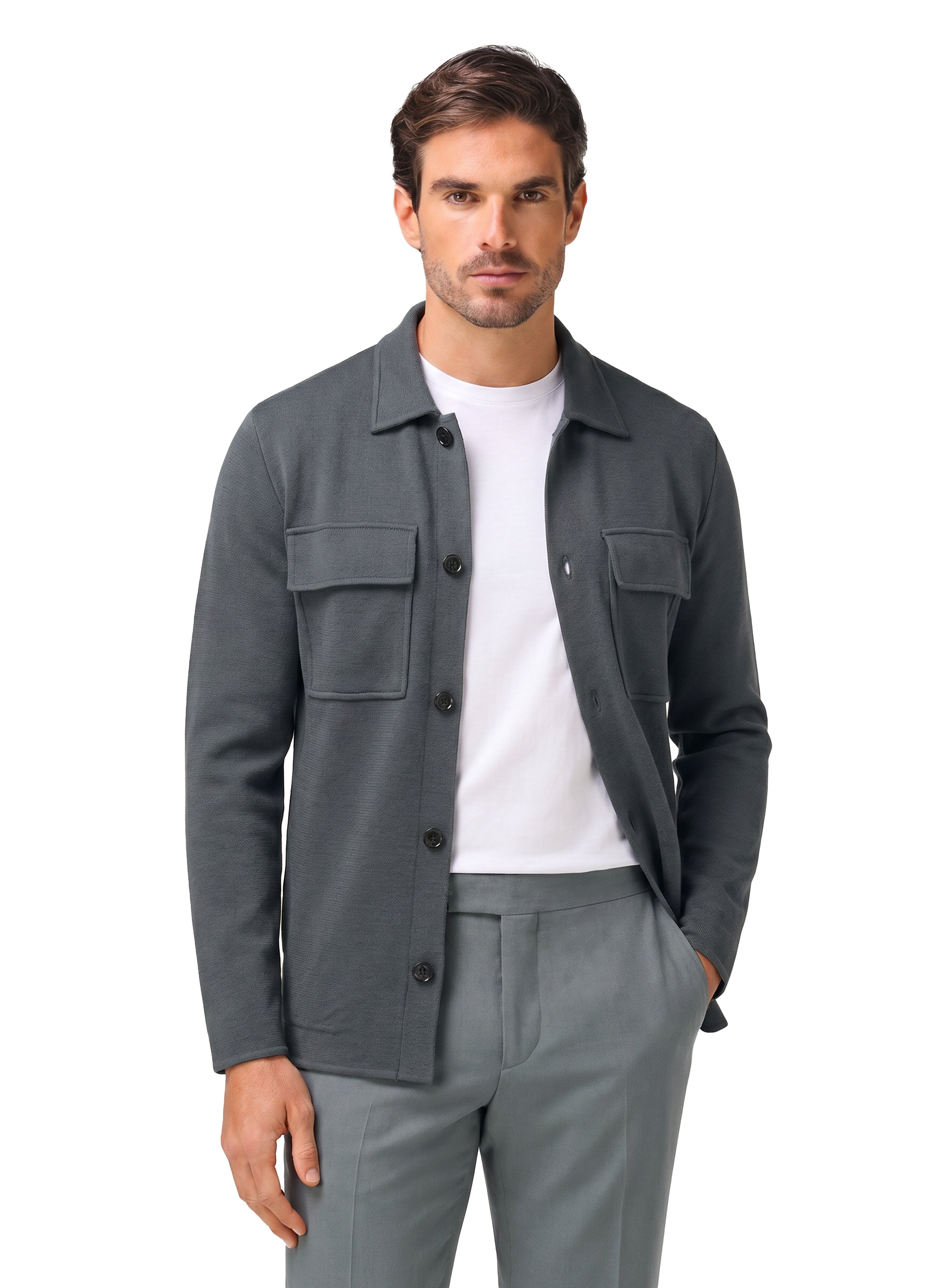 Overshirt van katoen | Blauw
