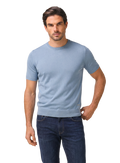 T-shirt van zijde en katoen | MODEL | L.Blauw
