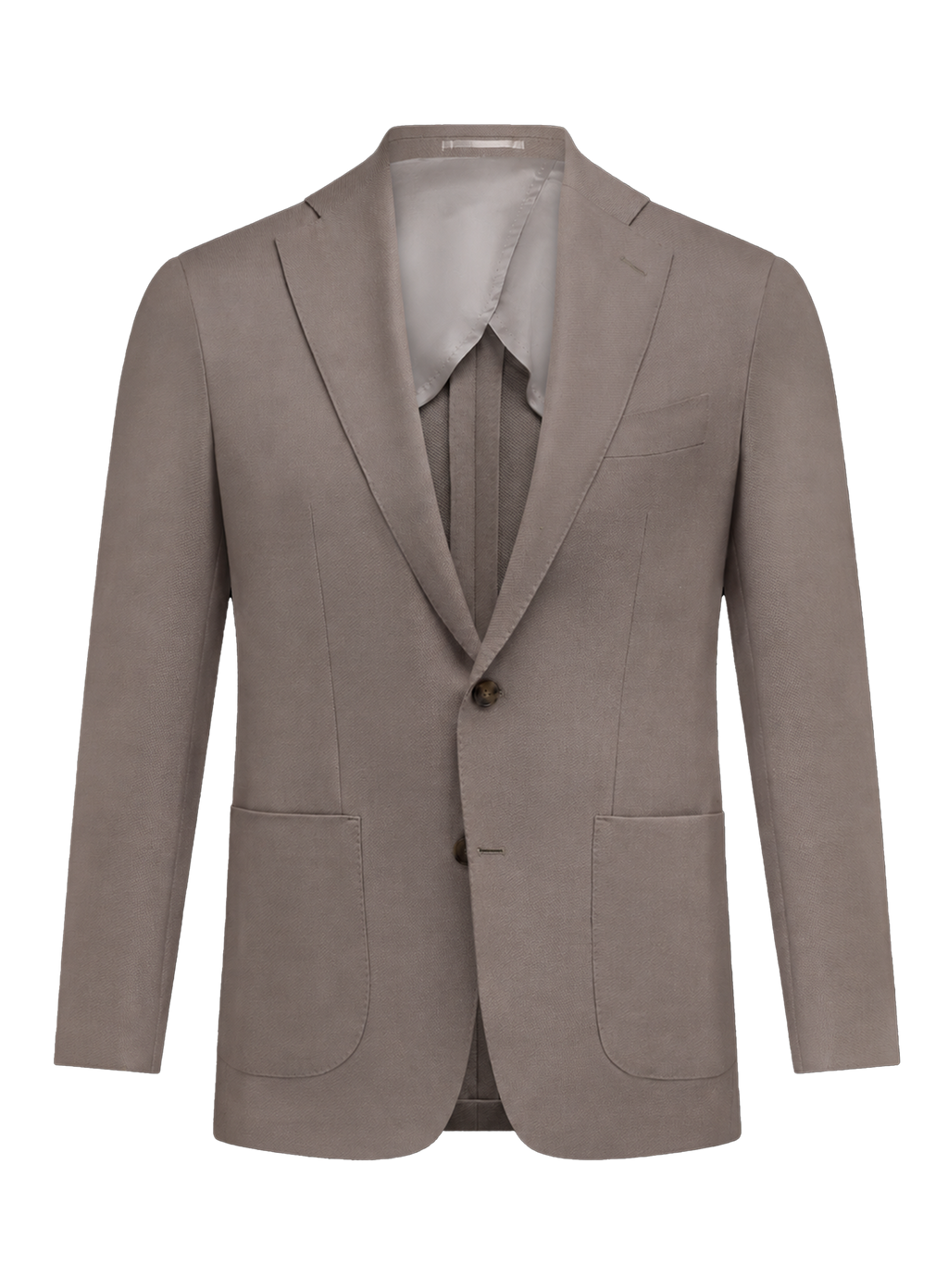 Colbert van wol en zijde | TAUPE