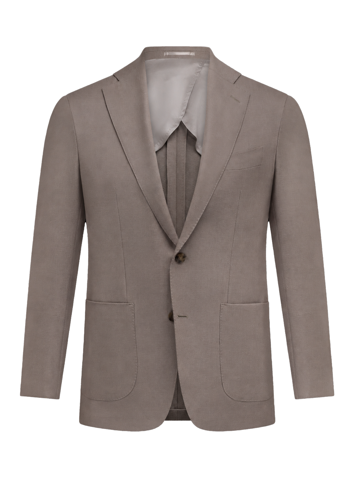 Colbert van wol en zijde | TAUPE
