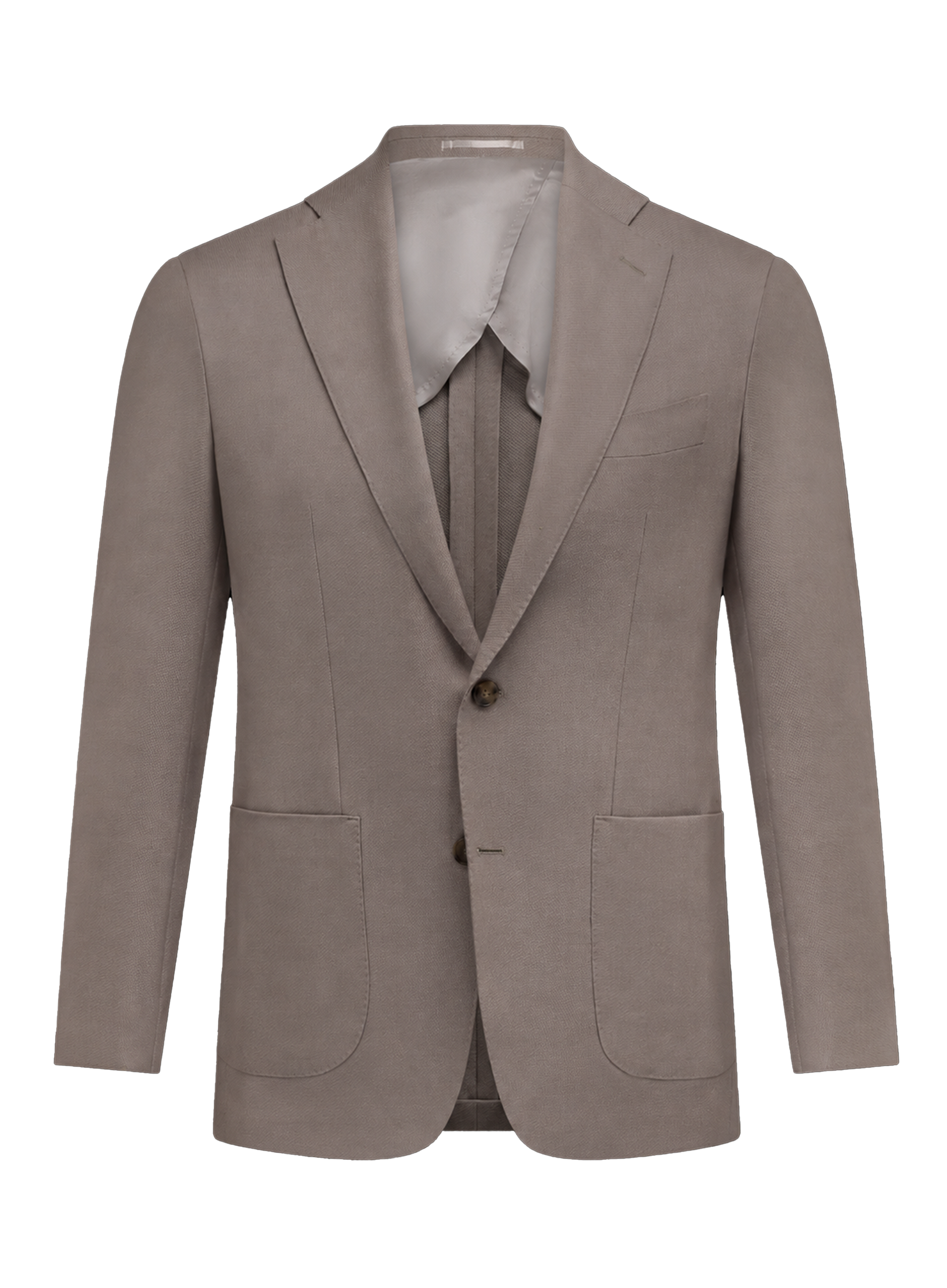 Colbert van wol en zijde | TAUPE