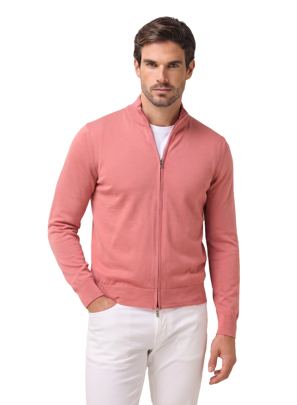Ritsvest van scheerwol | FULL_WIDTH | MODEL| ROZE