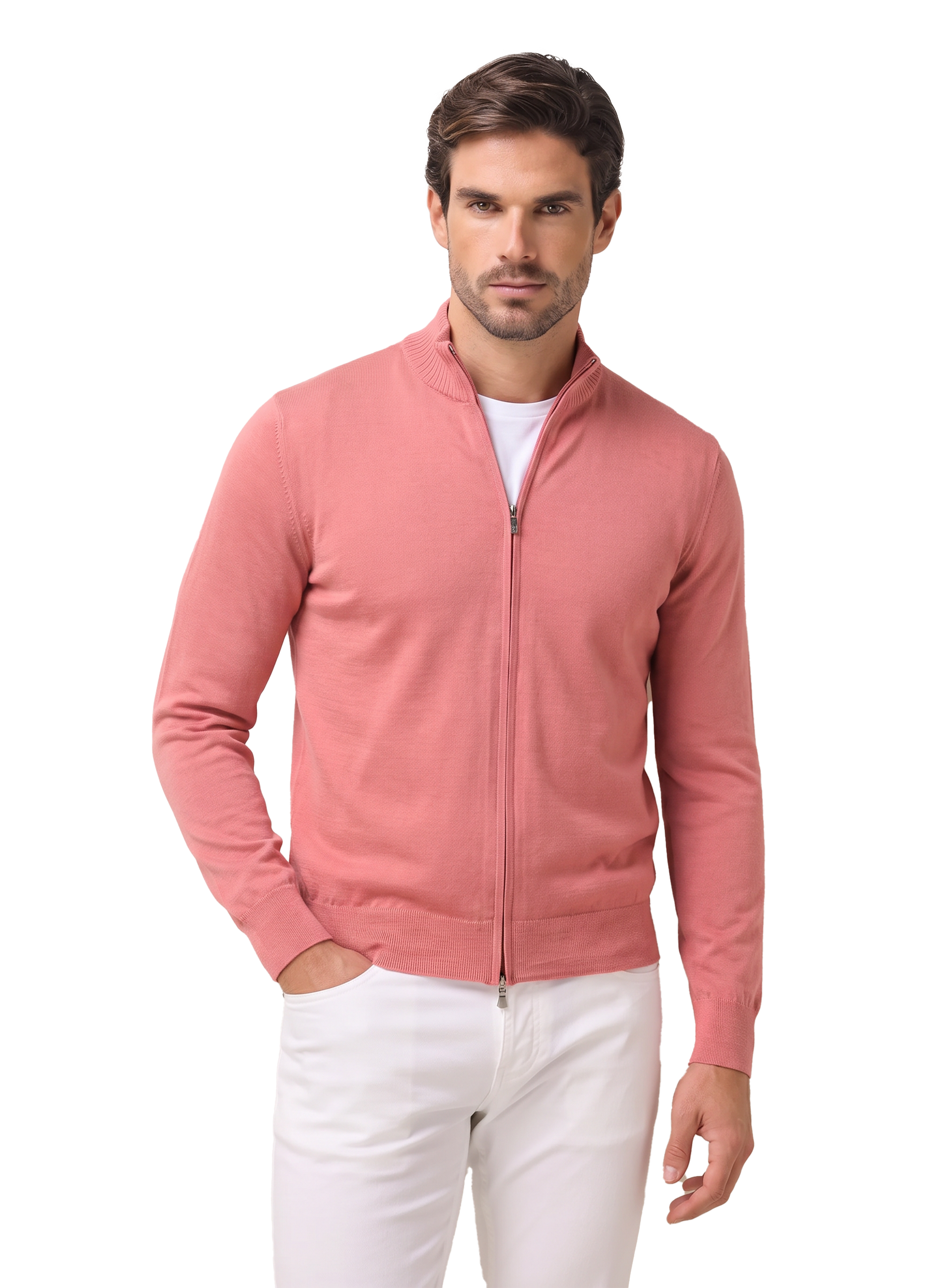 Ritsvest van scheerwol | FULL_WIDTH | MODEL| ROZE