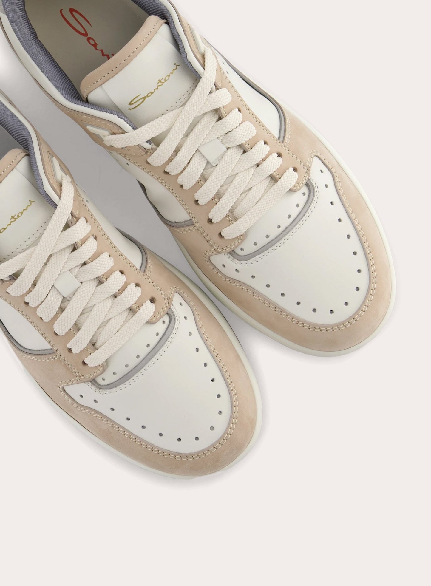 Low-top nubuck sneakers | Beige