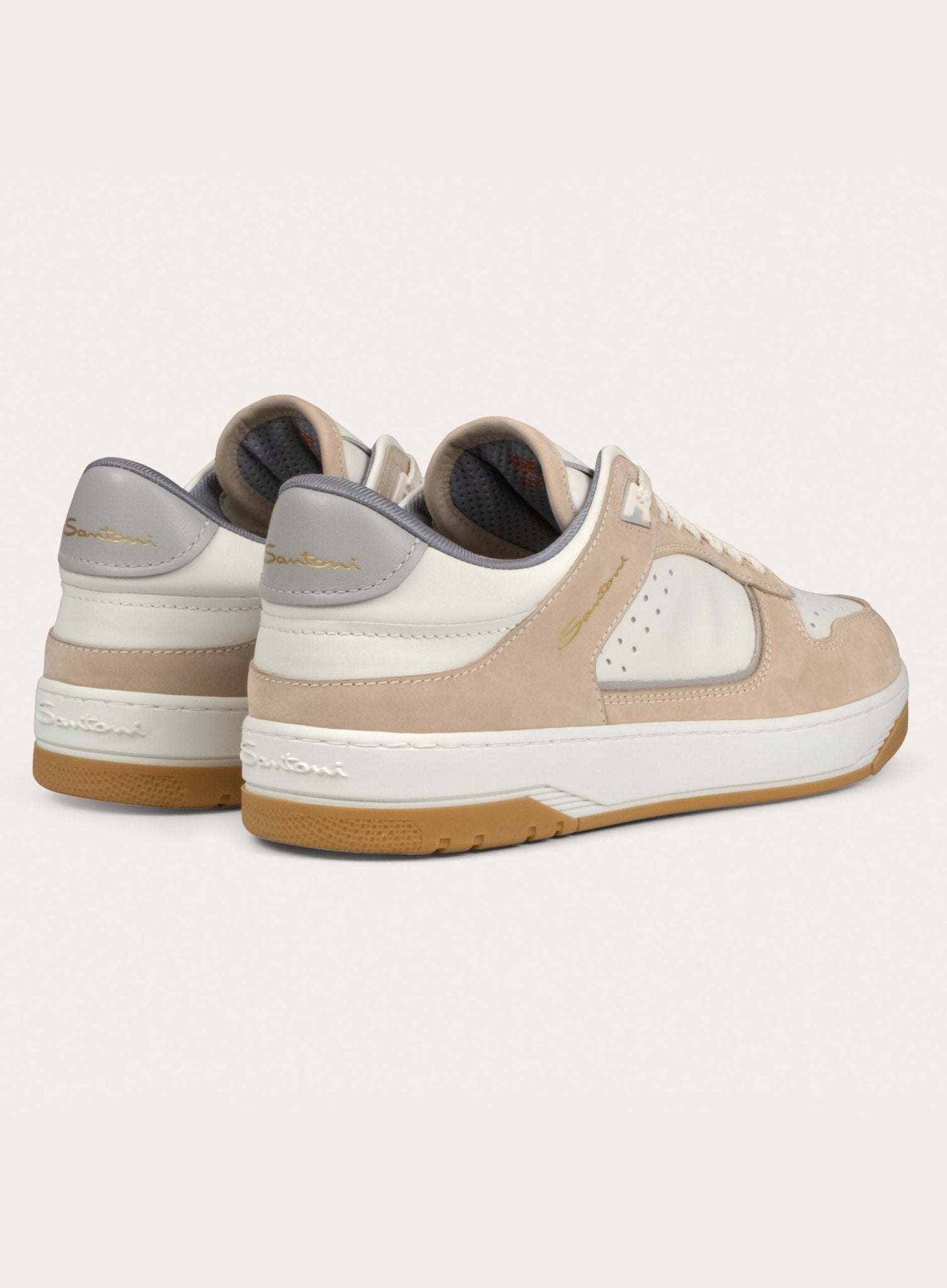 Low-top nubuck sneakers | Beige