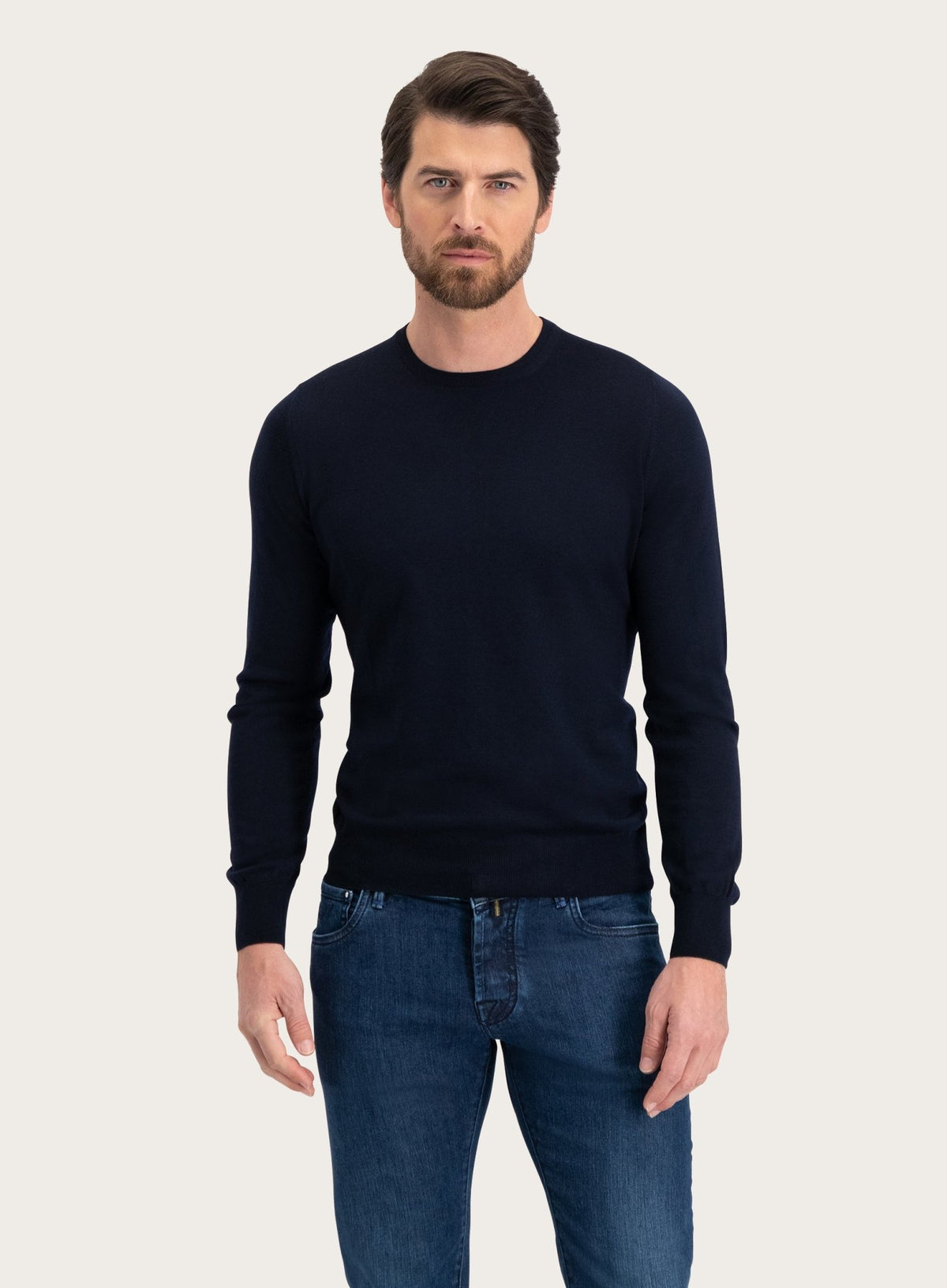 Crewneck van wol | MODEL | FULL_WIDTH | BLUE NAVY