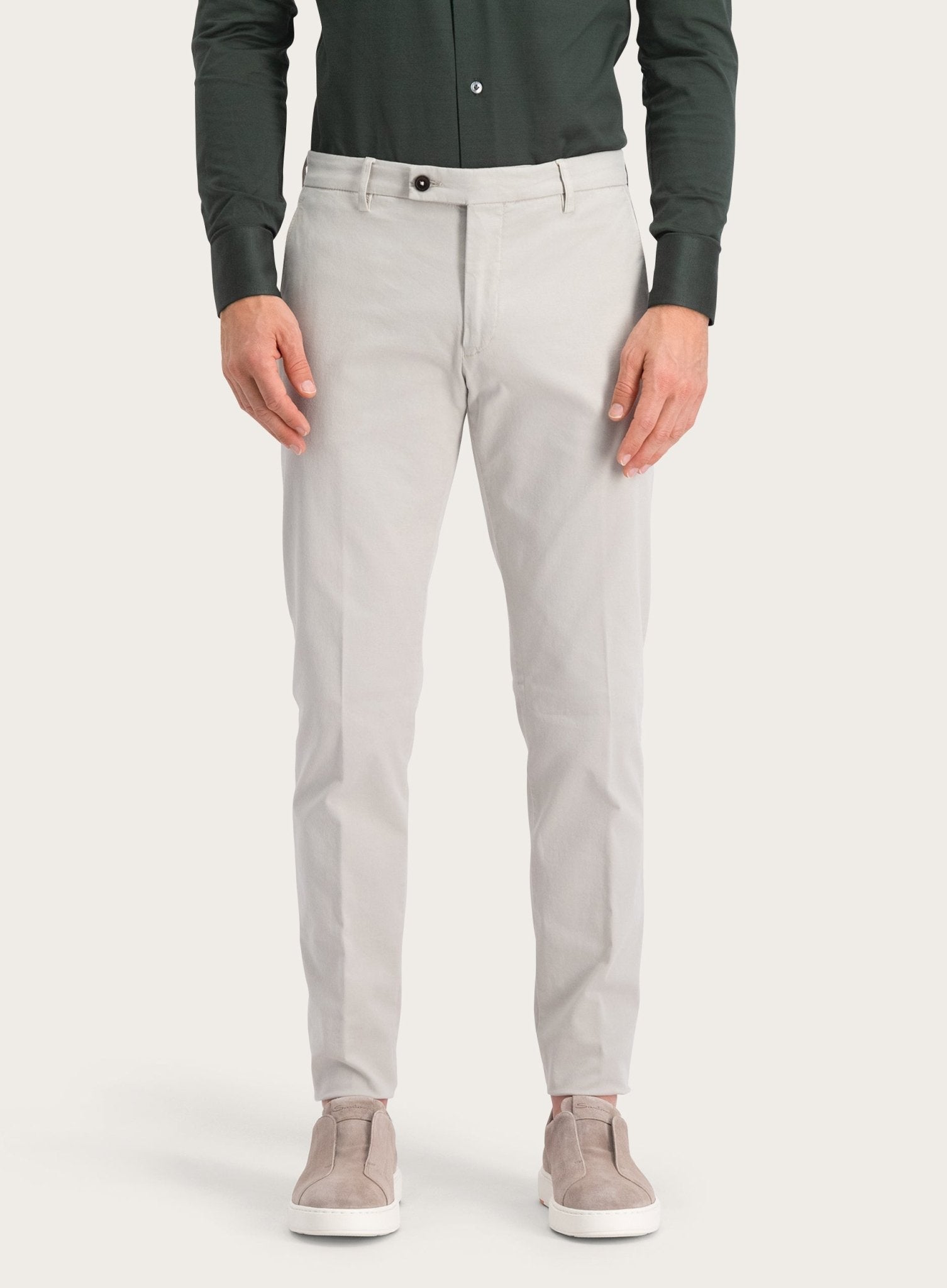 Pantalon van katoen | FULL_WIDTH | MODEL | Beige