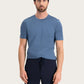 T-shirt van katoen | MID.BLAUW