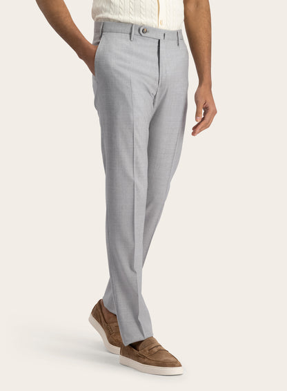 Gemêleerde pantalon van wol | Grijs