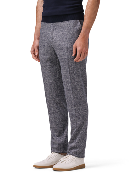 Broek van linnen, zijde en katoen | MODEL | FULL_WIDTH | BLUE NAVY