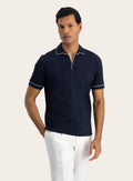 Buttonless polo van katoen | MODEL | FULL_WIDTH | BLUE NAVY