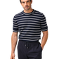 Gestreept t-shirt van katoen | MODEL | FULL_WIDTH | BLUE NAVY