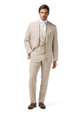 Pak van wol, zijde en linnen (loro piana-stof) | FULL_WIDTH | MODEL | Beige