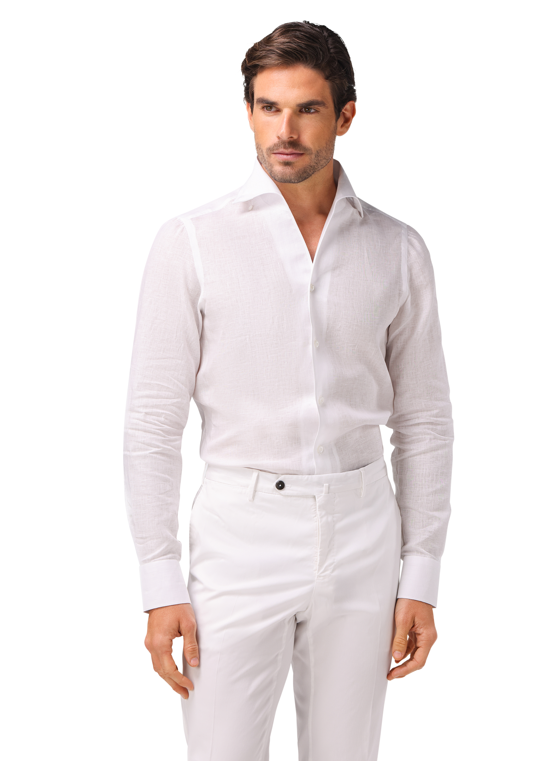 Overhemd van linnen | MODEL | FULL_WIDTH | Wit