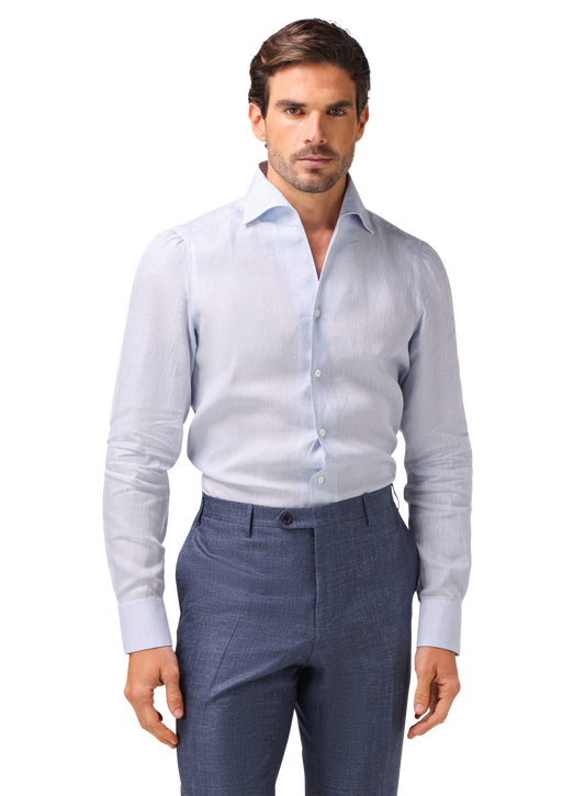 Linnen shirt | FULL_WIDTH | L.Blauw