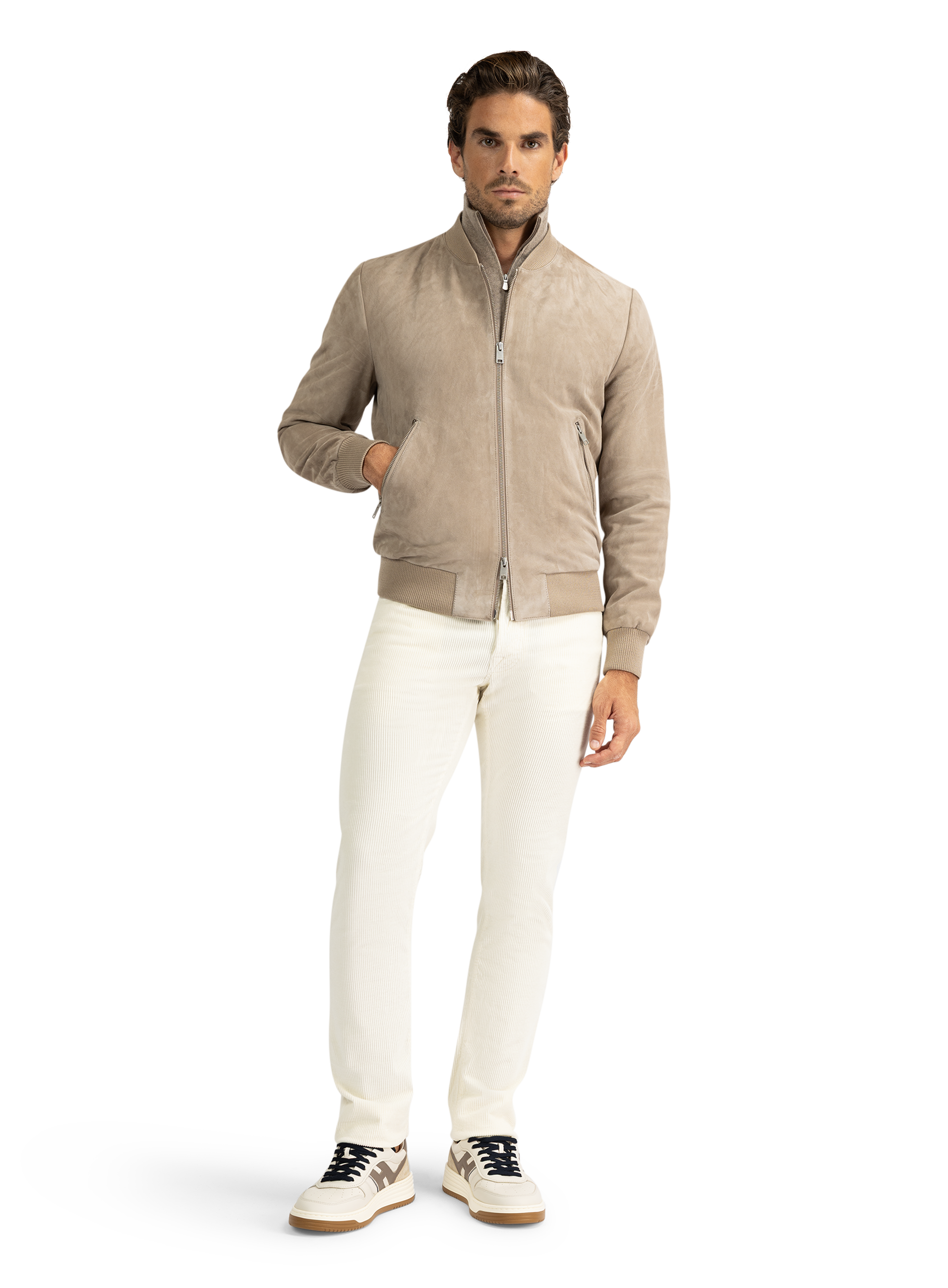 DIDIER Bomberjack van suède | Beige