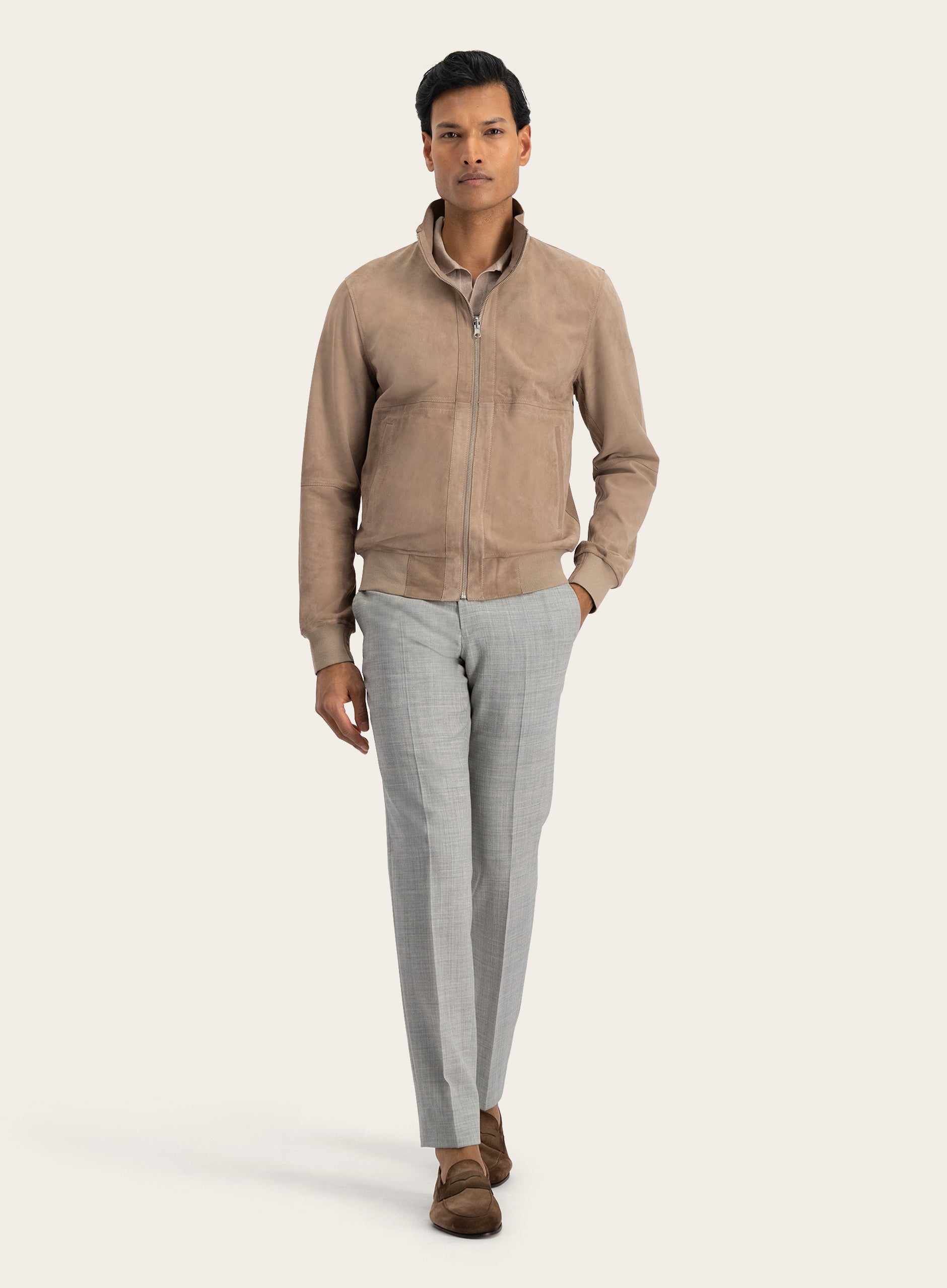 Reversible jack van suède | Beige