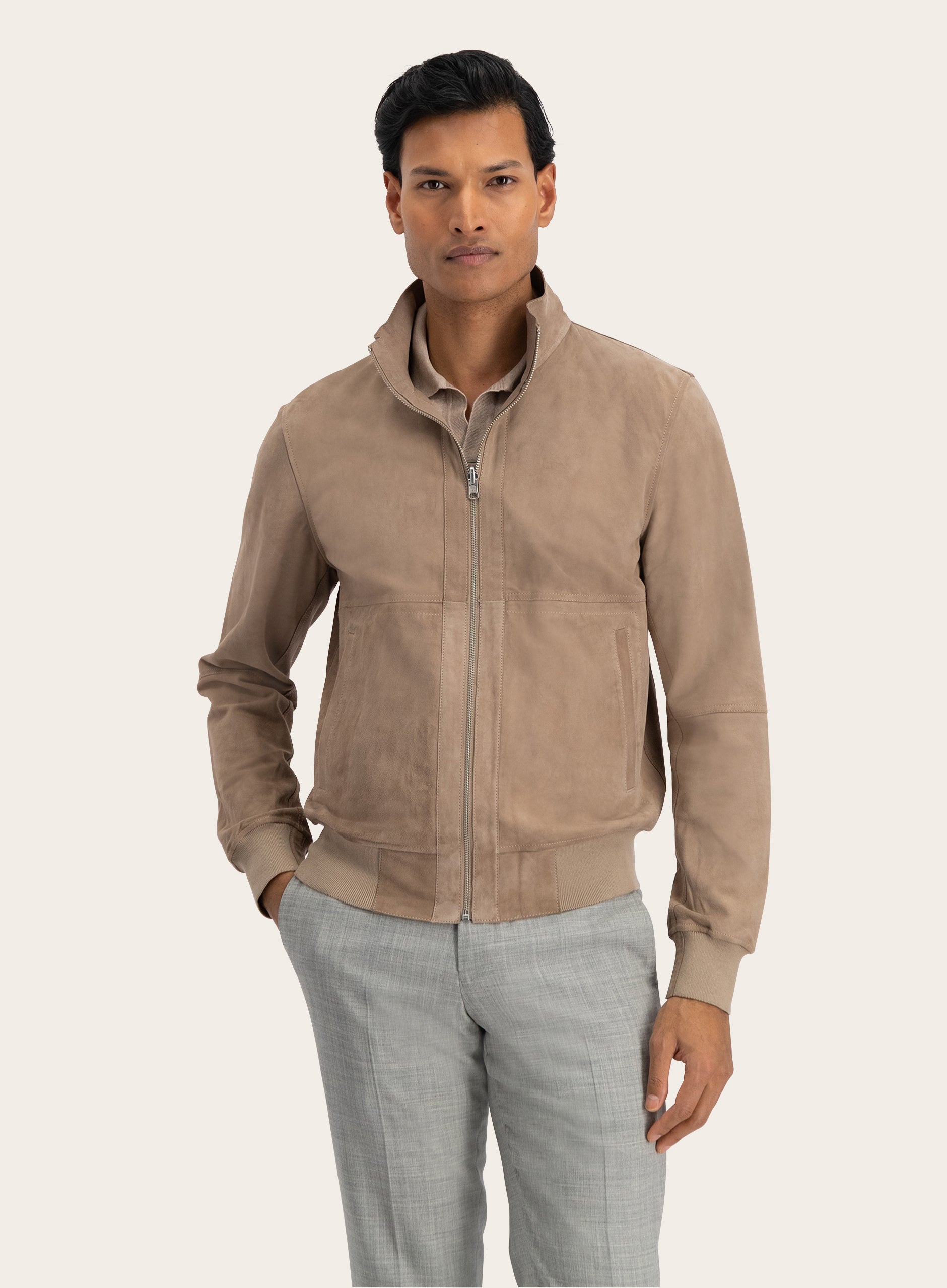 Reversible jack van suède | Beige