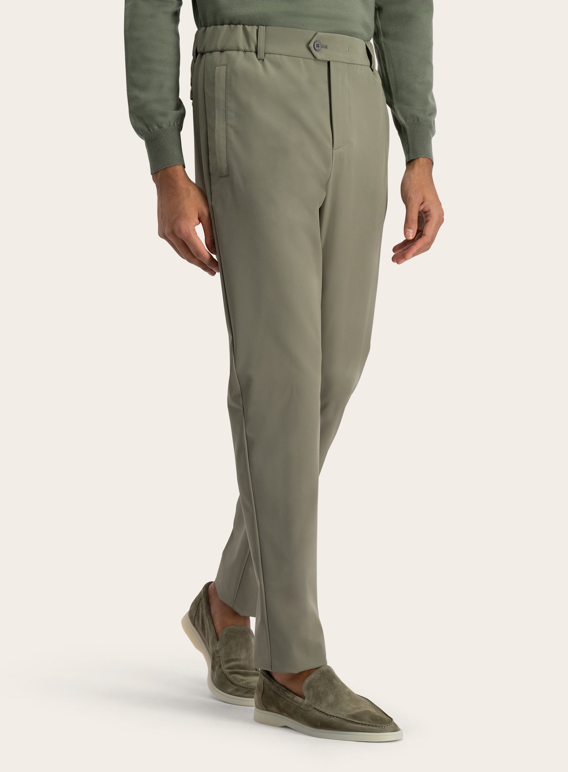 Pantalon met stretch | FULL_WIDTH | MODEL | Groen