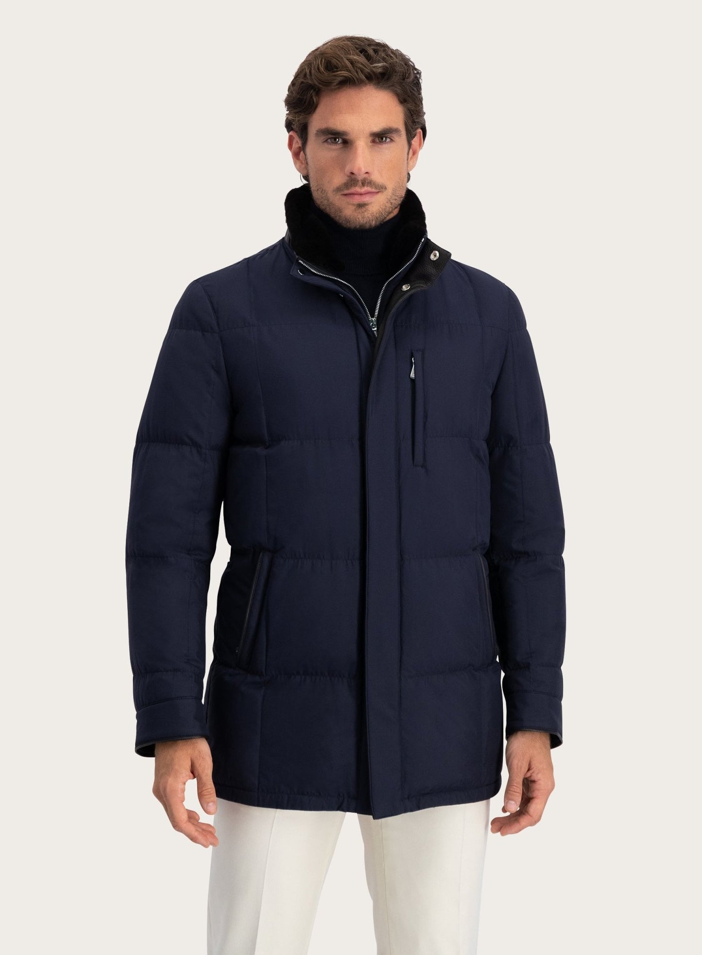 Jas van wol en cashmere | BLUE NAVY