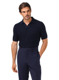 Buttonless polo van katoen | MODEL | FULL_WIDTH | BLUE NAVY