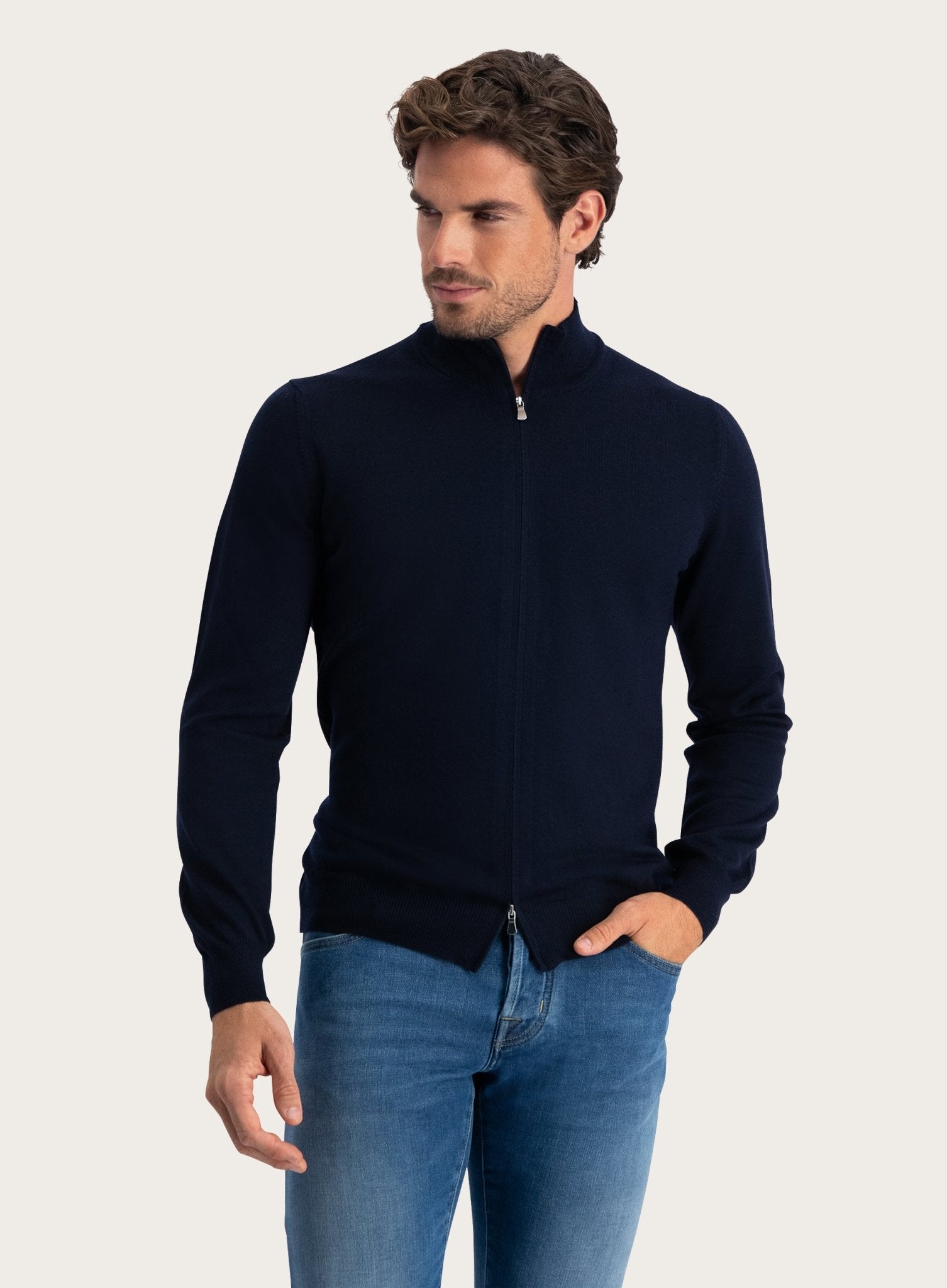 Ritsvest van wol | BLUE NAVY