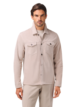 Dex overshirt van suėde | FULL_WIDTH | MODEL | L.BEIGE