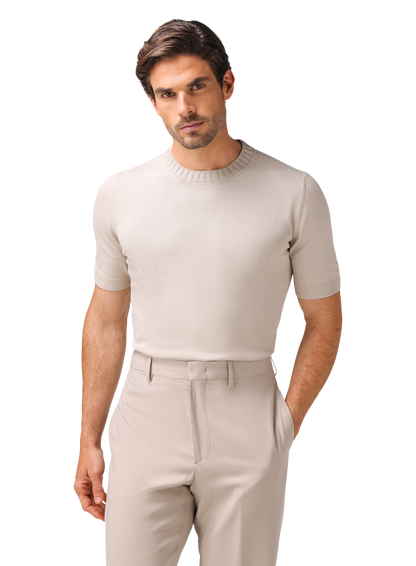 T-shirt van katoen | MODEL | FULL_WIDTH | Beige