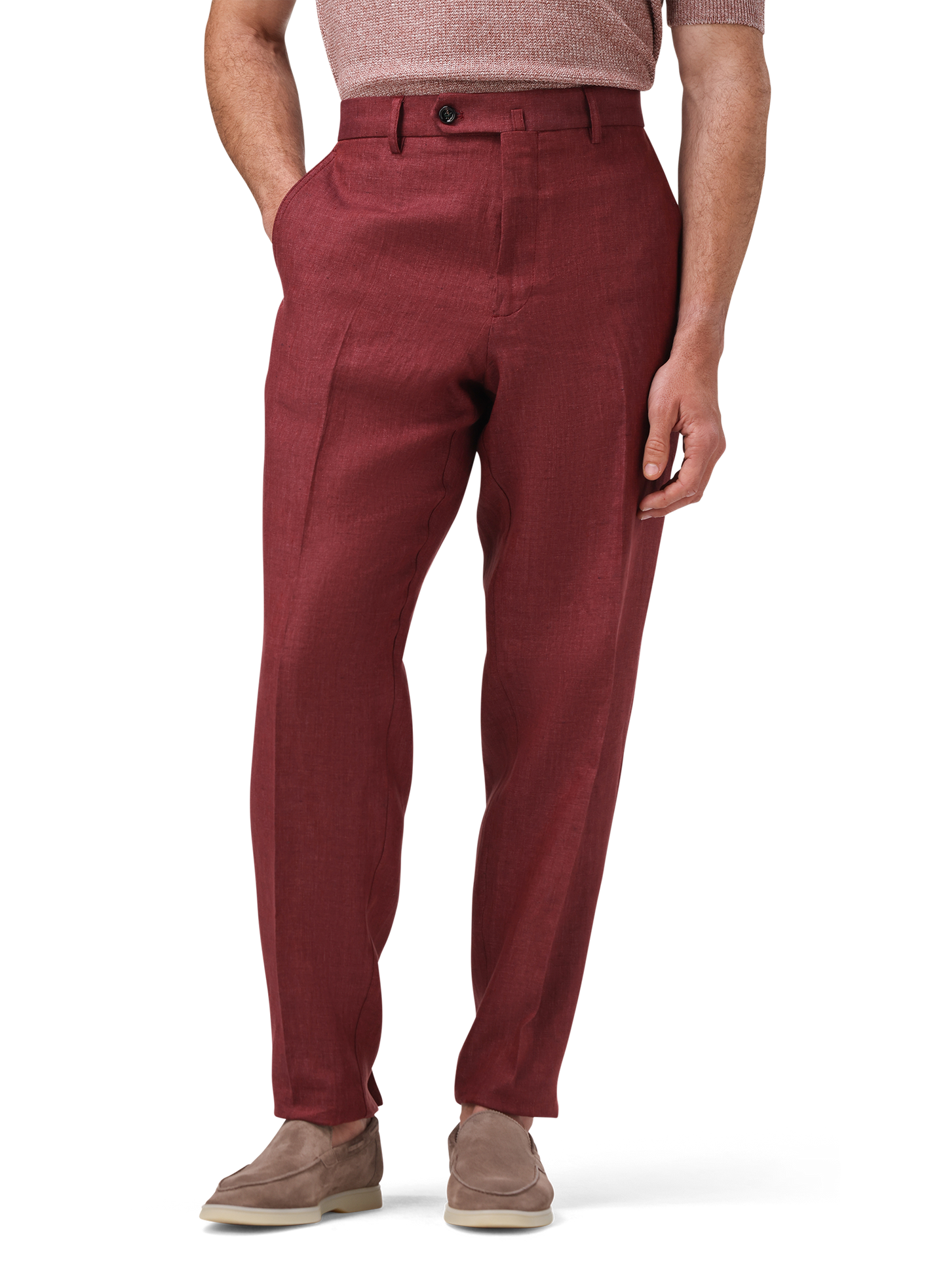 Broek van linnen | MODEL | FULL_WIDTH | Bordeaux