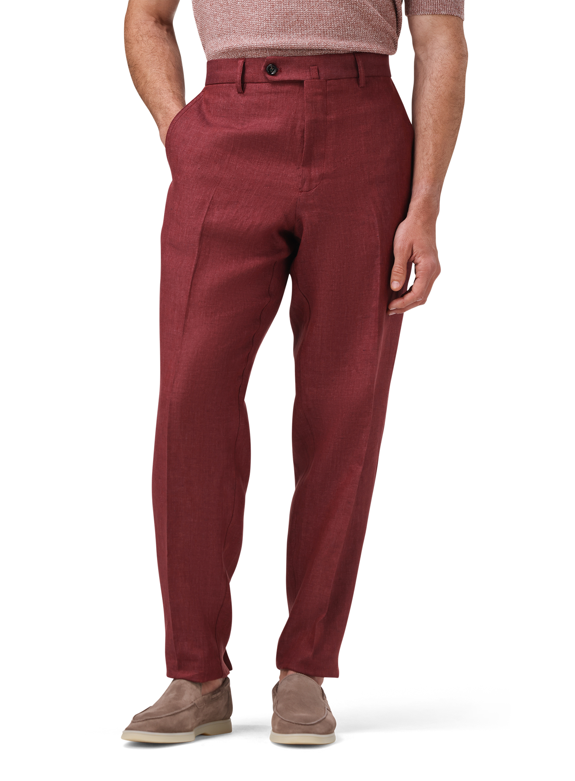 Broek van linnen | MODEL | FULL_WIDTH | Bordeaux