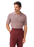Buttonless polo van linnen en katoen | MODEL | FULL_WIDTH | ROZE