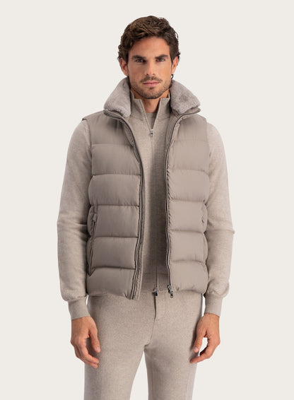 Gewatteerde bodywarmer | TAUPE