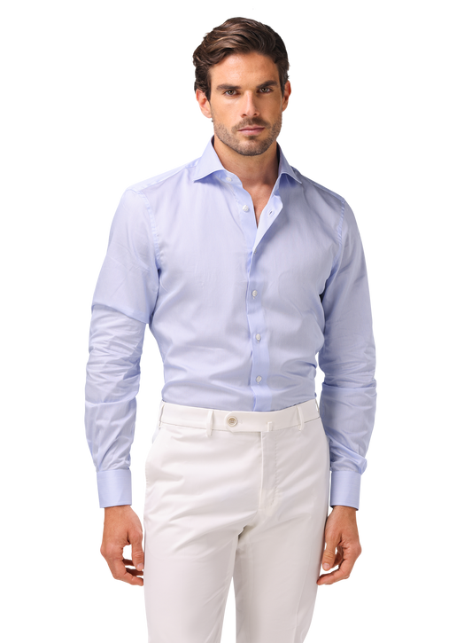 Gestreept katoen shirt | FULL_WITH | Blauw