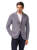 Knitted jasje van katoen | MODEL | FULL_WIDTH | BLUE NAVY