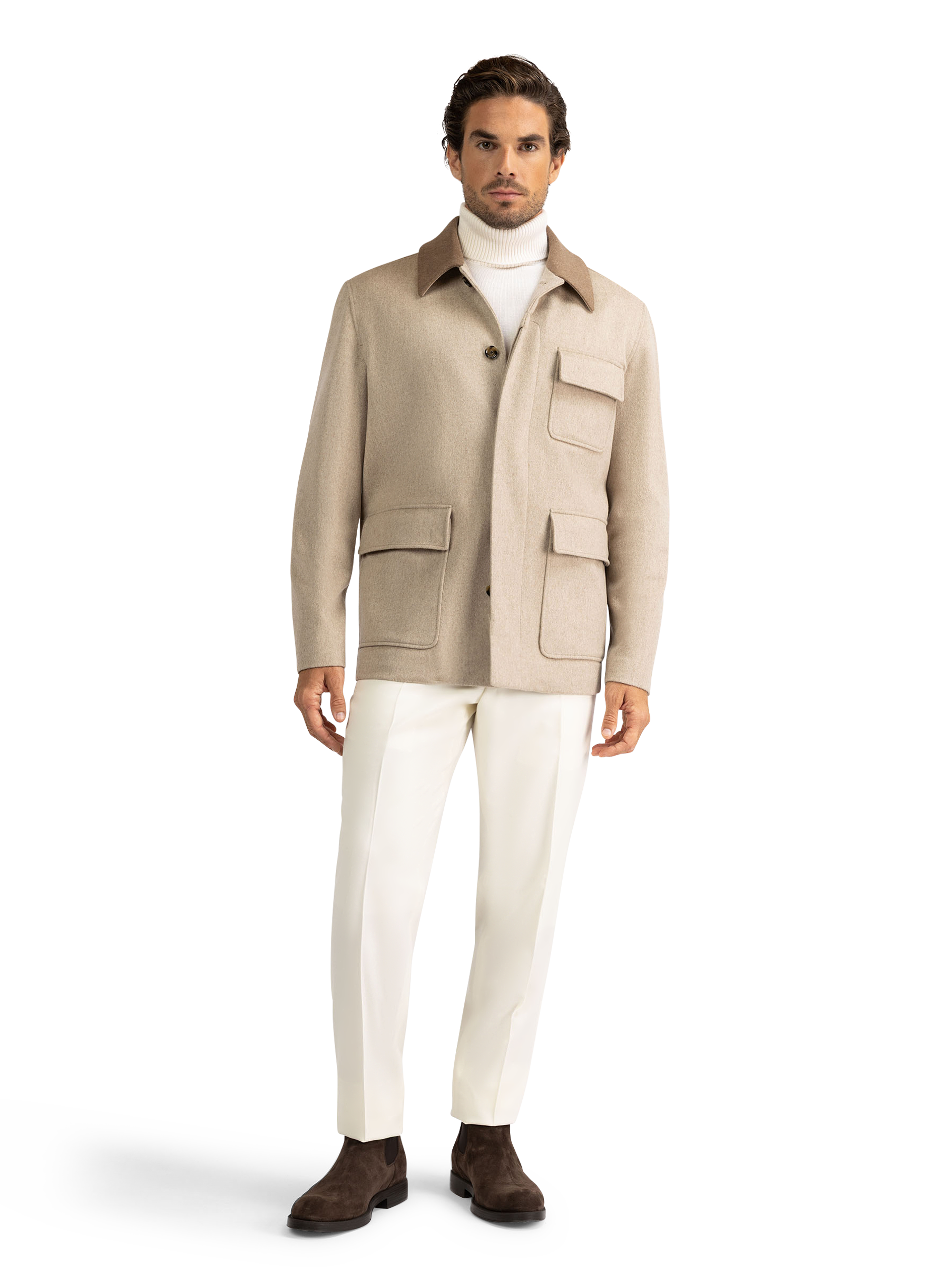 Jas van wol | Beige