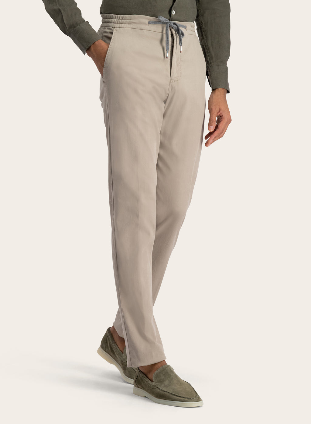 Carraciolo jog pantalon van katoen | FULL_WIDTH | MODEL | Wit