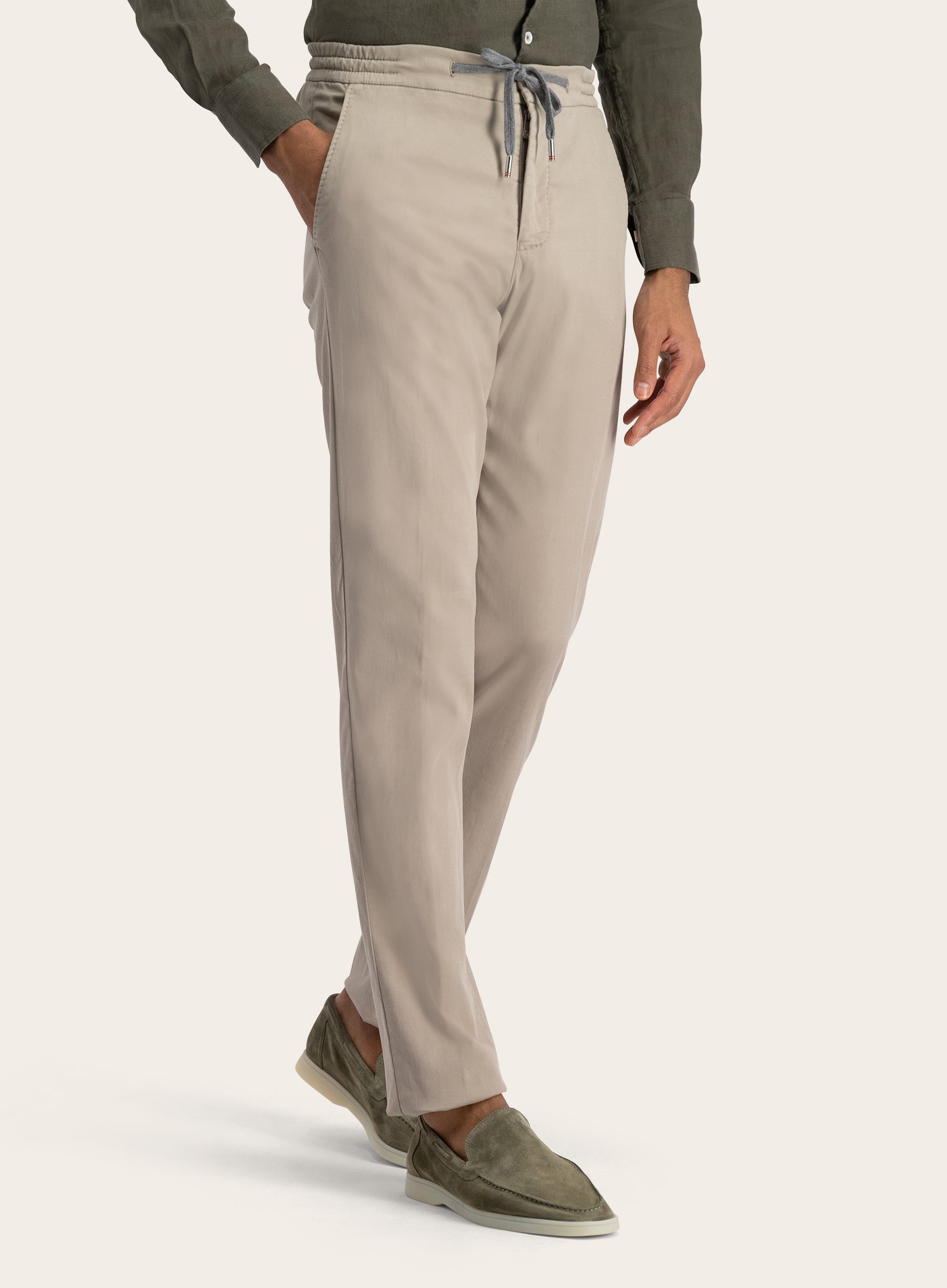 Carraciolo jog pantalon van katoen | FULL_WIDTH | MODEL | Wit