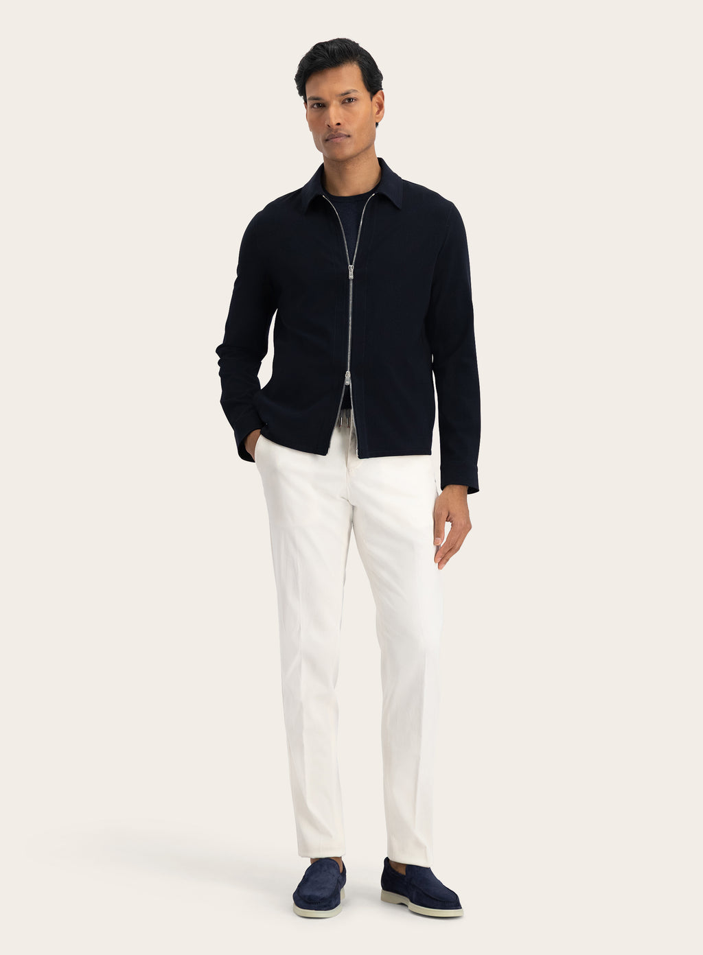 Overshirt van wol | FULL_WIDTH | MODEL | BLUE NAVY