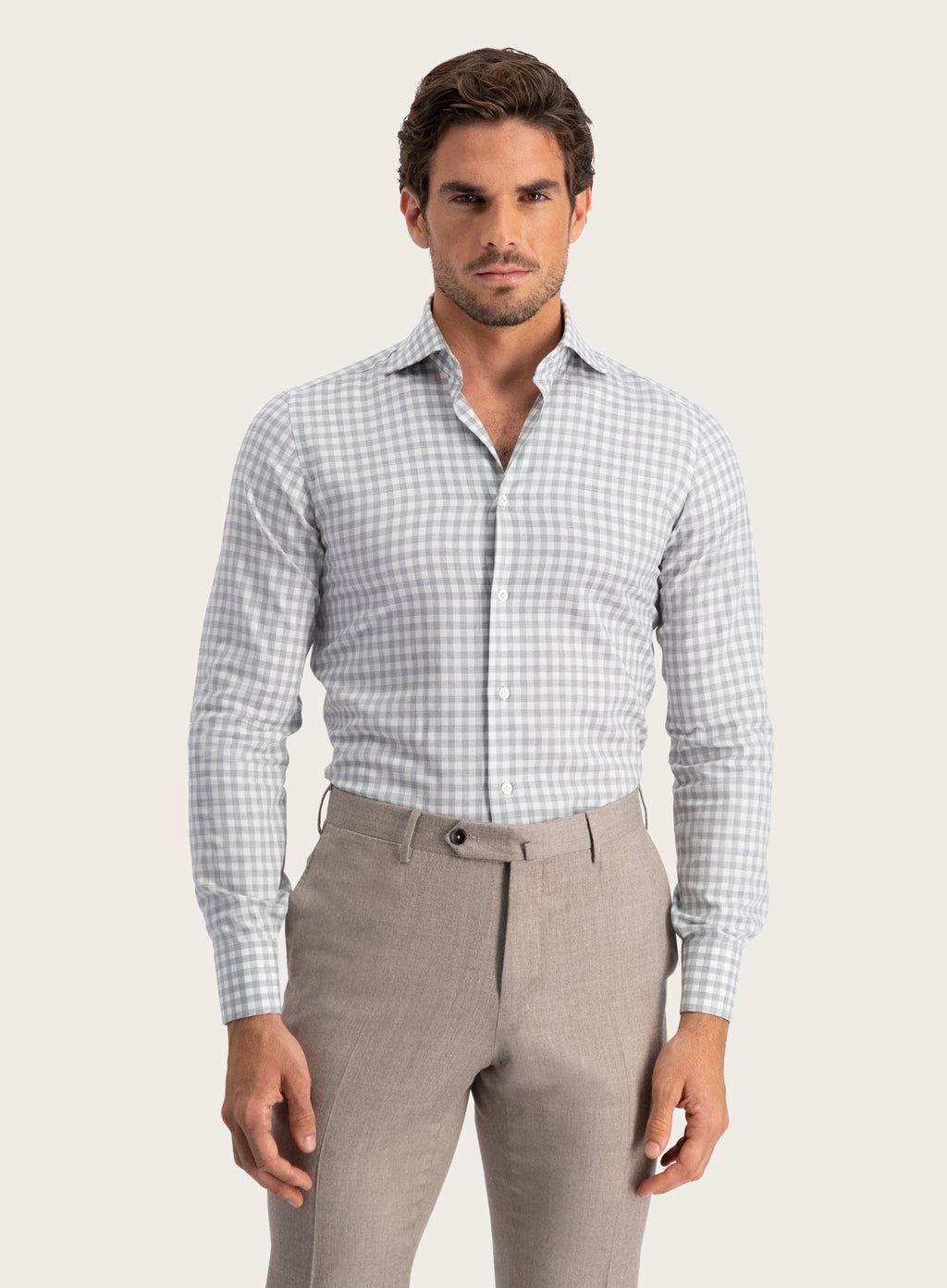 Shirt van katoen | FULL_WIDTH | MODEL | L.Grijs