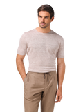 T-shirt van linnen | MODEL | Beige