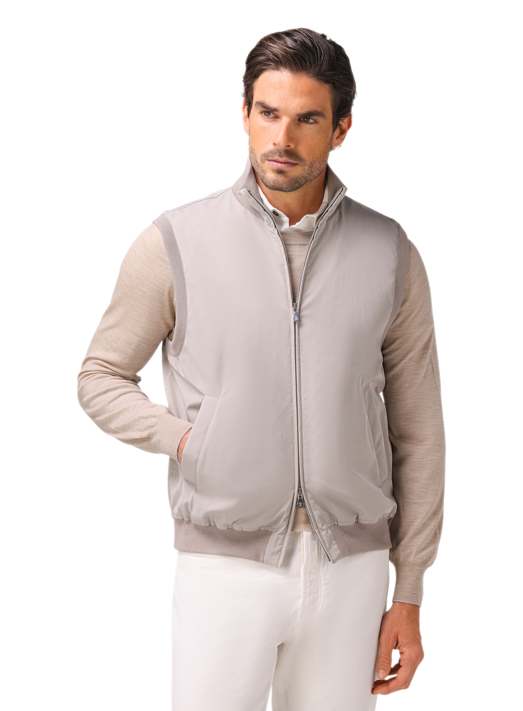 Bodywarmer met Thermore® vulling | FULL_WIDTH | MODEL | TAUPE
