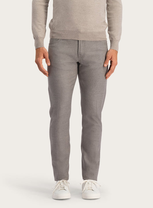 Pantalon van scheerwol en cashmere | Beige