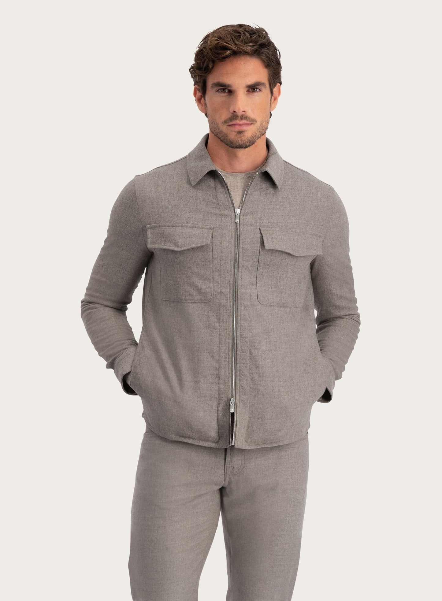 Urus overshirt van wol en cashmere