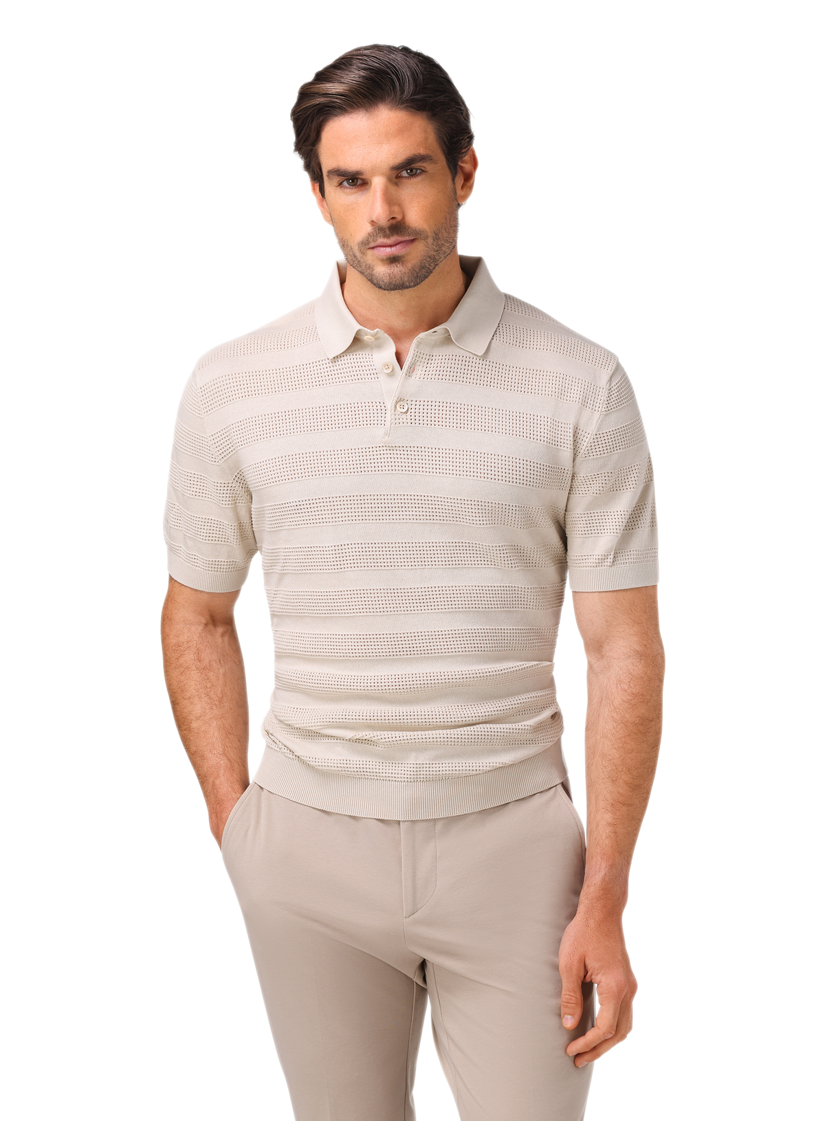 Polo van katoen | MODEL | FULL_WIDTH | Beige