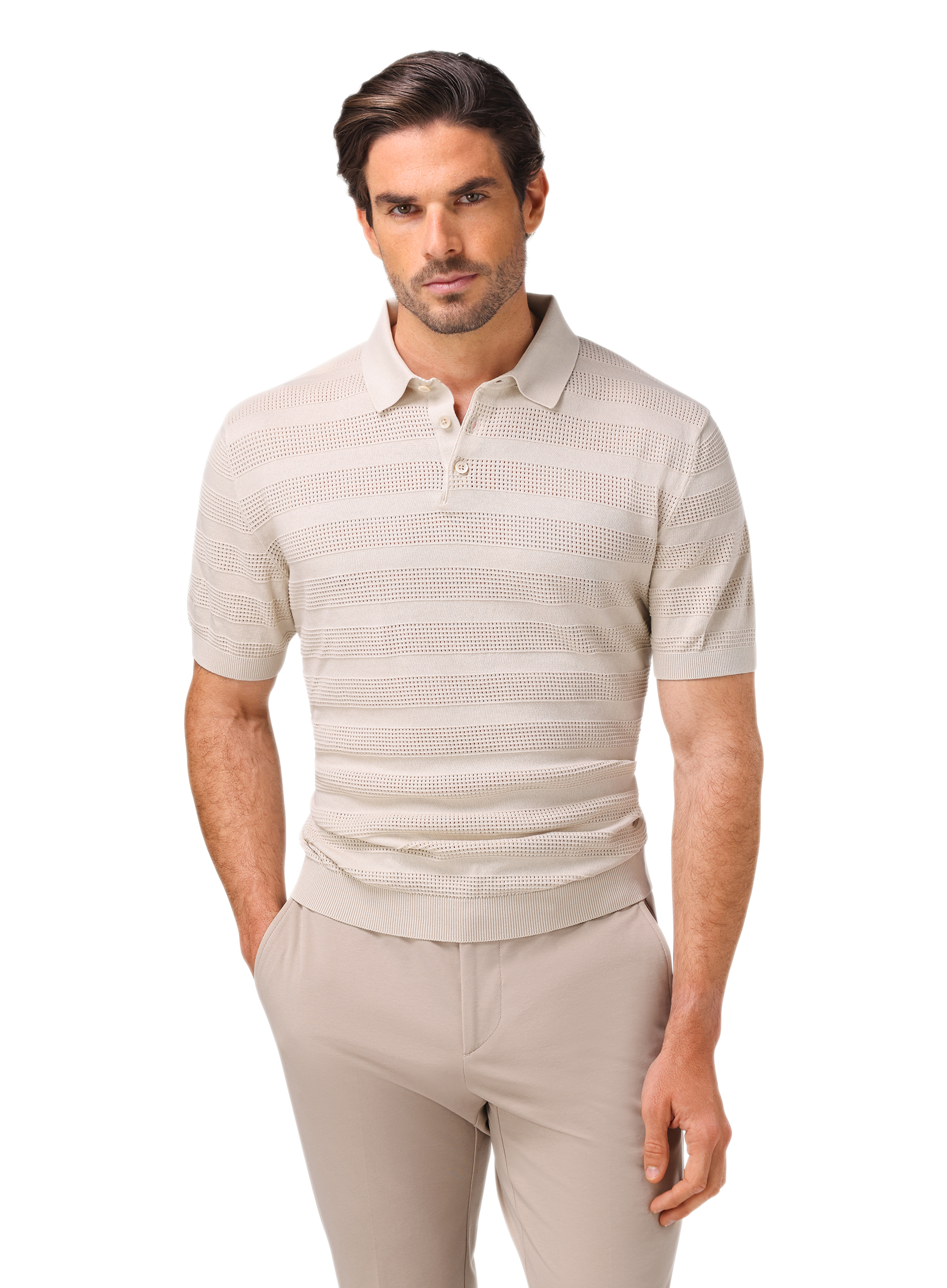 Polo van katoen | MODEL | FULL_WIDTH | Beige