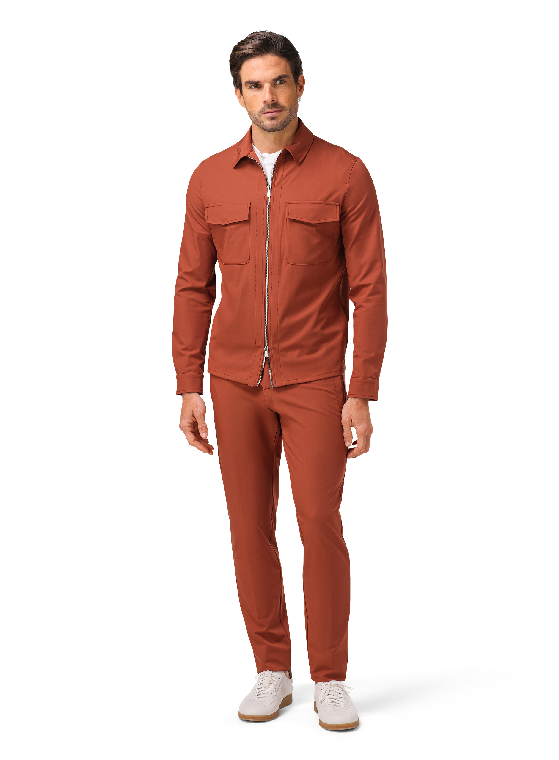 Urus overshirt van technische stof | FULL_WIDTH | MODEL | Roest