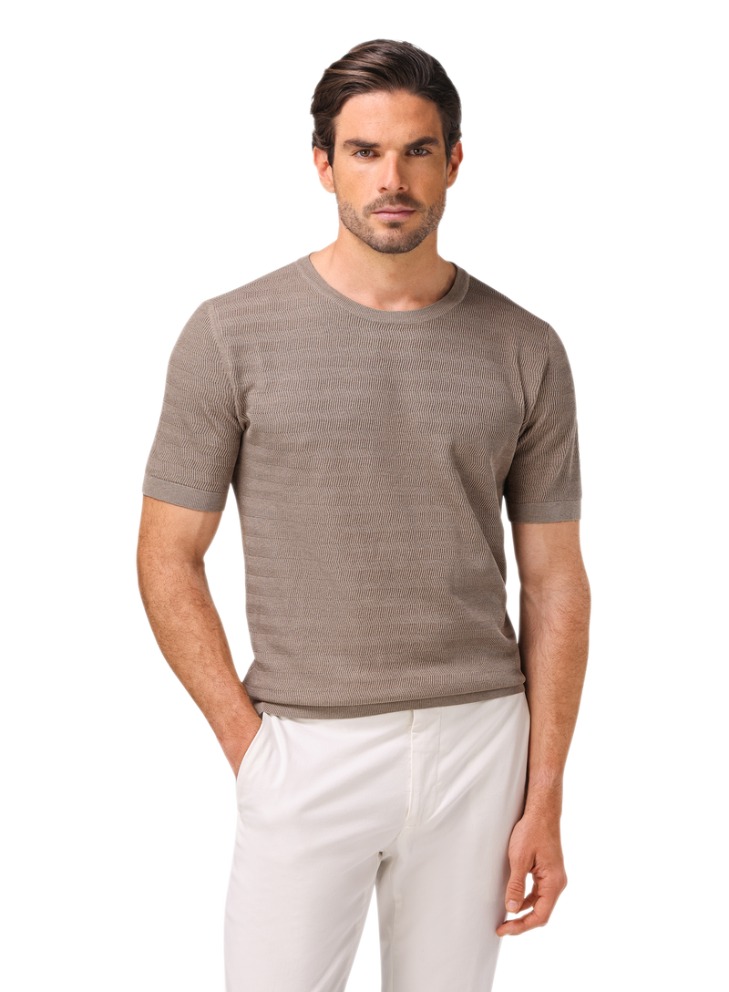 T-Shirt aus Seide und Baumwolle